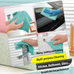 Lint-Free Microfiber Cloth Roll: 20pcs Reusable 25x25 cm, Bright Sea Green - Image 3