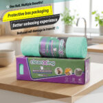 Lint-Free Microfiber Cloth Roll: 20pcs Reusable 25x25 cm, Bright Sea Green - Image 5