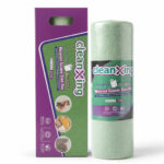 Multi-purpose Microfiber Cleaning Cloth Roll: 20pcs 25x25 cm, Light Tea Green