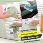 Multi-purpose Microfiber Cleaning Cloth Roll: 20pcs 25x25 cm, Light Tea Green - Image 3