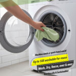 Multi-purpose Microfiber Cleaning Cloth Roll: 20pcs 25x25 cm, Light Tea Green - Image 4